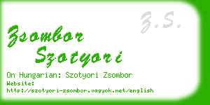 zsombor szotyori business card